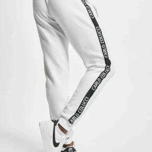 CARLO COLUCCI Herren Jogginghose Tape In Weiß 6