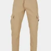 URBAN CLASSICS Herren Cargohose Washed Cargo Twill In Beige 8