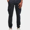 URBAN CLASSICS Herren Cargohose Washed Cargo Twill In Blau 10