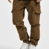 URBAN CLASSICS Herren Jogginghose Corduroy Cargo In Braun 10