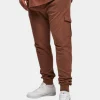 URBAN CLASSICS Herren Jogginghose Fitted Cargo In Braun 10